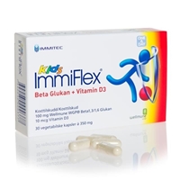 Immiflex kids Betaglukan og Vitamin D3 30 Vegkapsler