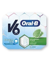 V6 oral-b tyggegummi spearmint 10 stk