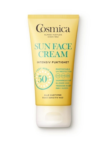 Cosmica Sun ansiktskrem SPF 50+ uten parfyme 50 ml