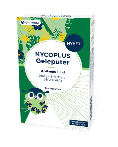 Nycoplus Omega-3 geleputer med jod og d-vitamin 30stk