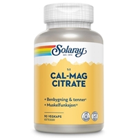 Solaray Cal-Mag 1:1 Citrate veg 90 Kapsler