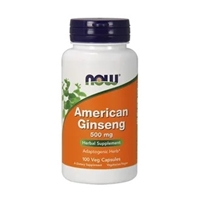 Now american ginseng 500 mg 100 kapsler 