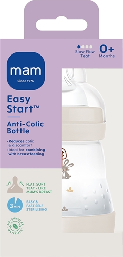 MAM Easy Start Anti-Colic flaske 160 ml 0 + nøytral 1 stk