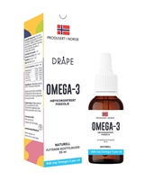 Dråpe Omega-3 er et høykonsentrert flytende kosttilskudd med mild og naturell smak.