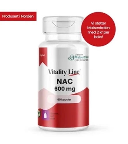 Vitality Line NAC 600mg 60 kapsler