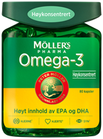 Møllers Omega-3 høykonsentrert 80 kapsler 