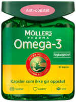 Møllers Omega-3 antioppstøt 80 kapsler 