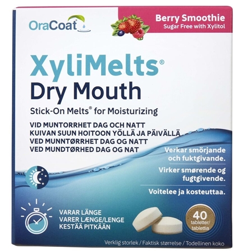 XyliMelts klebetabletter berry smoothie 40 stk